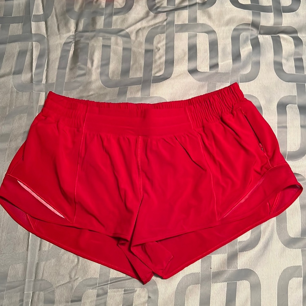lululemon athletica Red Athletic Running Shorts